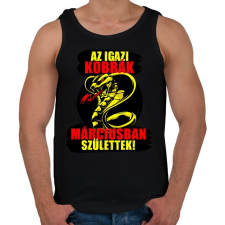 PRINTFASHION Márciusi Kobra - Férfi atléta - Fekete atléta, trikó