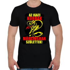 PRINTFASHION Márciusi Kobra - Férfi póló - Fekete férfi póló