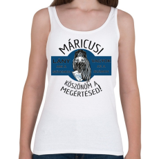 PRINTFASHION Márciusi lány vagyok - Női atléta - Fehér