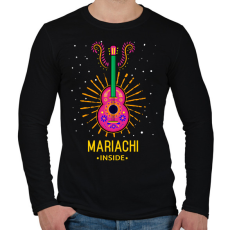 PRINTFASHION Mariachi - Férfi hosszú ujjú póló - Fekete