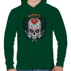 PRINTFASHION Mariachi - Férfi kapucnis pulóver - Sötétzöld