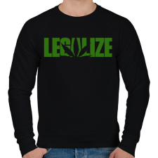 PRINTFASHION Marihuana legalizálás - Férfi pulóver - Fekete férfi pulóver, kardigán