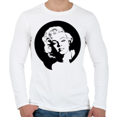 PRINTFASHION marilyn monroe - Férfi hosszú ujjú póló - Fehér