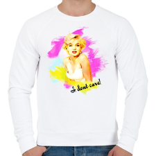 PRINTFASHION marilyn monroe - Férfi pulóver - Fehér férfi pulóver, kardigán