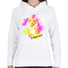 PRINTFASHION marilyn monroe - Női kapucnis pulóver - Fehér