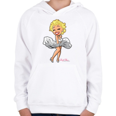 PRINTFASHION marilyn-monroe-png-2300195 - Gyerek kapucnis pulóver - Fehér