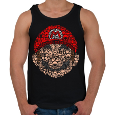 PRINTFASHION Mario - Férfi atléta - Fekete atléta, trikó