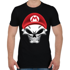 PRINTFASHION Mario koponya - Férfi póló - Fekete