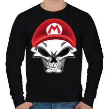PRINTFASHION Mario koponya - Férfi pulóver - Fekete férfi pulóver, kardigán