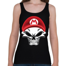 PRINTFASHION Mario koponya - Női atléta - Fekete női trikó