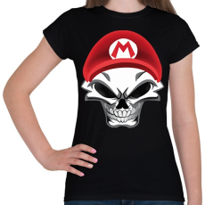 PRINTFASHION Mario koponya - Női póló - Fekete