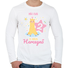 PRINTFASHION Máris hercegnő - Számmal - Férfi hosszú ujjú póló - Fehér