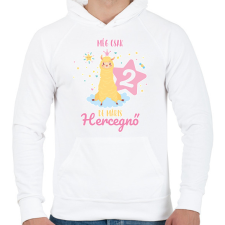 PRINTFASHION Máris hercegnő - Számmal - Férfi kapucnis pulóver - Fehér férfi pulóver, kardigán