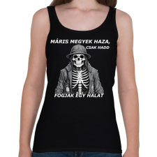 PRINTFASHION máris megyek haza, csak... - Női atléta - Fekete női trikó