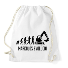 PRINTFASHION Markolós evolúció - Sportzsák, Tornazsák - Fehér tornazsák