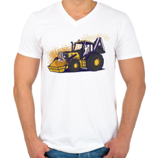 PRINTFASHION Markolós - Férfi V-nyakú póló - Fehér