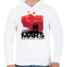 PRINTFASHION Mars nemzeti park - national park - Férfi kapucnis pulóver - Fehér férfi pulóver, kardigán