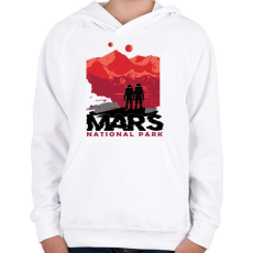PRINTFASHION Mars nemzeti park - national park - Gyerek kapucnis pulóver - Fehér