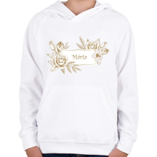 PRINTFASHION Márta - Gyerek kapucnis pulóver - Fehér gyerek pulóver, kardigán