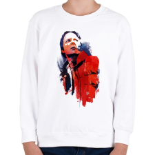 PRINTFASHION Marty - Gyerek pulóver - Fehér gyerek pulóver, kardigán