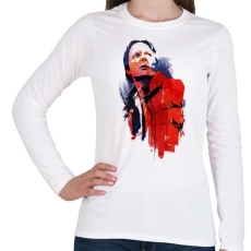 PRINTFASHION Marty - Női hosszú ujjú póló - Fehér