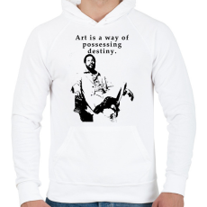 PRINTFASHION marvin gaye quotes - Férfi kapucnis pulóver - Fehér