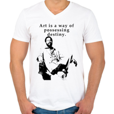 PRINTFASHION marvin gaye quotes - Férfi V-nyakú póló - Fehér