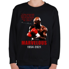 PRINTFASHION Marvin Hagler - Gyerek pulóver - Fekete