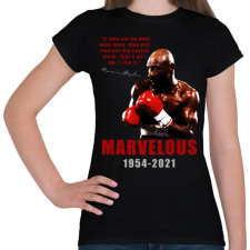 PRINTFASHION Marvin Hagler - Női póló - Fekete női póló