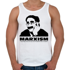 PRINTFASHION Marxism - Férfi atléta - Fehér atléta, trikó