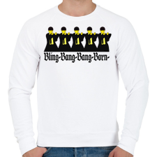 PRINTFASHION Mashle Bling-Bang-Bang-Born - Férfi pulóver - Fehér férfi pulóver, kardigán