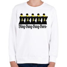 PRINTFASHION Mashle Bling-Bang-Bang-Born - Gyerek pulóver - Fehér gyerek pulóver, kardigán