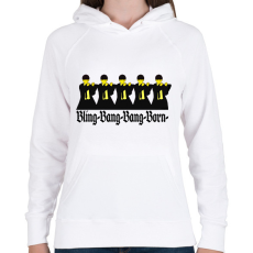 PRINTFASHION Mashle Bling-Bang-Bang-Born - Női kapucnis pulóver - Fehér