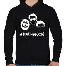 PRINTFASHION Másnaposok legénybúcsú - Férfi kapucnis pulóver - Fekete férfi pulóver, kardigán