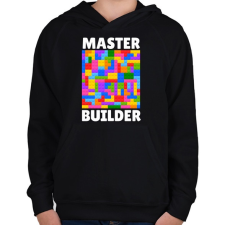 PRINTFASHION Master Builder - Gyerek kapucnis pulóver - Fekete gyerek pulóver, kardigán