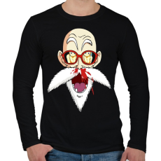 PRINTFASHION Master Roshi - Férfi hosszú ujjú póló - Fekete