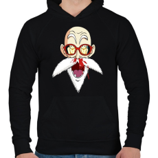 PRINTFASHION Master Roshi - Férfi kapucnis pulóver - Fekete