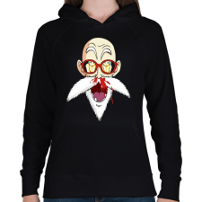 PRINTFASHION Master Roshi - Női kapucnis pulóver - Fekete női pulóver, kardigán