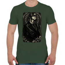 PRINTFASHION Maszkos - Férfi póló - Katonazöld férfi póló
