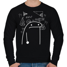 PRINTFASHION Matek borzalmai - fehér - Férfi pulóver - Fekete
