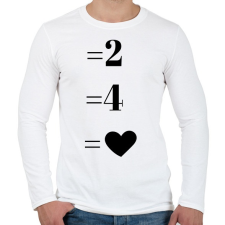 PRINTFASHION Matek páros minta - Férfi hosszú ujjú póló - Fehér férfi póló