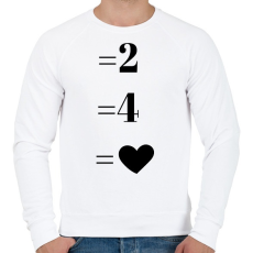 PRINTFASHION Matek páros minta - Férfi pulóver - Fehér