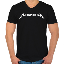 PRINTFASHION MatematicA - Férfi V-nyakú póló - Fekete férfi póló
