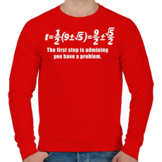 PRINTFASHION Math - Férfi pulóver - Piros