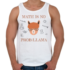 PRINTFASHION Math is no prob-llama - Férfi atléta - Fehér atléta, trikó