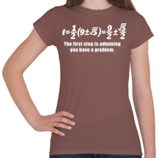 PRINTFASHION Math - Női póló - Mogyoróbarna