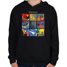 PRINTFASHION Matisse - részletek - Gyerek kapucnis pulóver - Fekete gyerek pulóver, kardigán