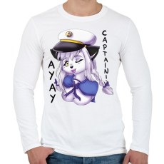 PRINTFASHION Matróz blúzban - Férfi hosszú ujjú póló - Fehér