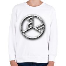 PRINTFASHION matt rovás logo - Gyerek pulóver - Fehér gyerek pulóver, kardigán