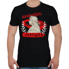 PRINTFASHION Mátyás király - Férfi póló - Fekete férfi póló